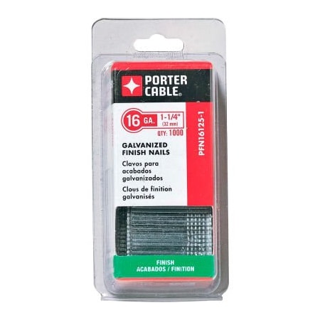 Dewalt Collated Finishing Nail, 1-1/2 in L, 16 ga PFN16150-1